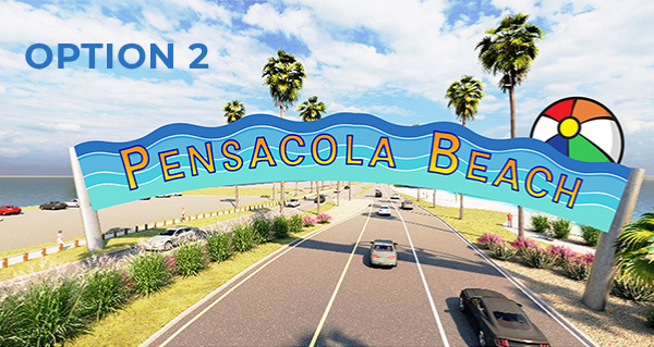 Pensacola Beach Gateway Sign Poll Results - Beach Ball Wins, Comments Reveal More
