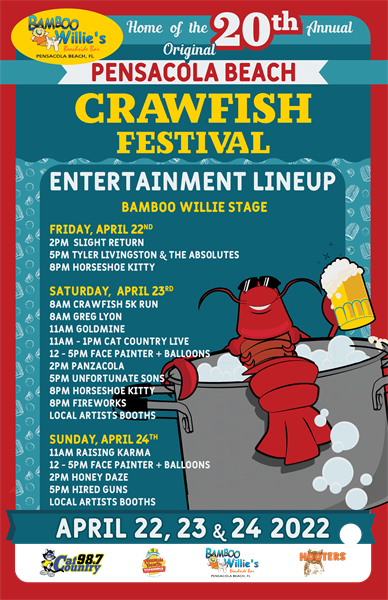 Pensacola Beach Crawfish Festival at Bamboo Willie's