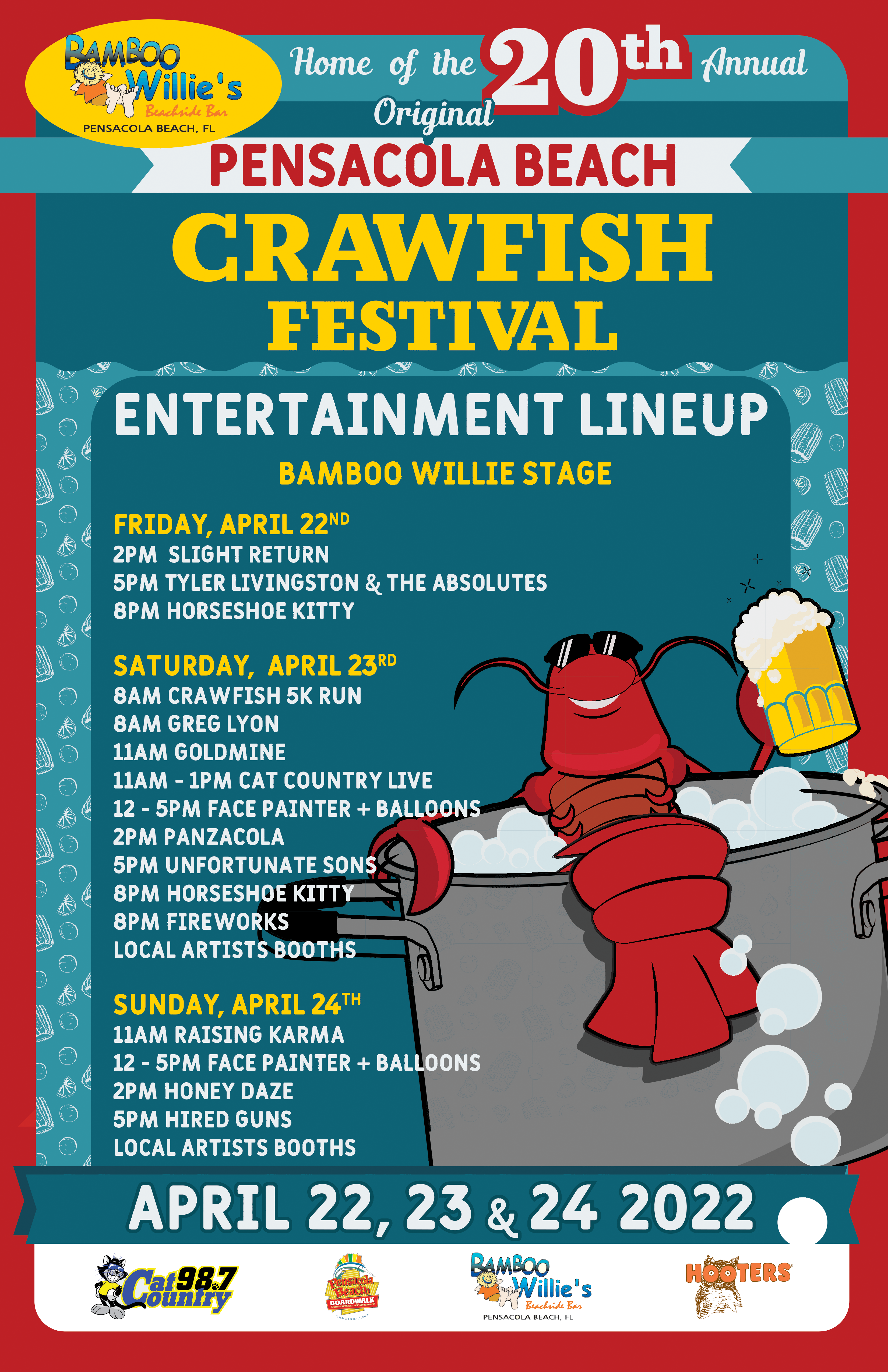 Pensacola Beach Crawfish Festival at Bamboo Willie's